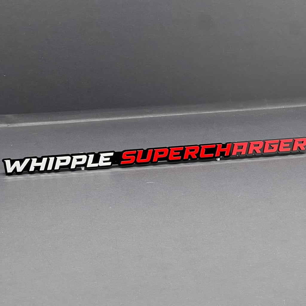 1PC WHIPPLE SUPERCHARGER Emblem – 3D Multicolor Acrylic Car Fender Badge Decal