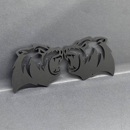 Bear Emblem Badge for Car Truck, Set of 2 Angry Aggressive Fender Badges