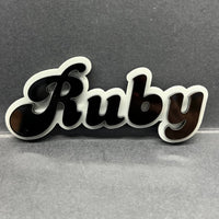 1pc RUBY 3D Acrylic Badge – Custom Exterior Emblem for Car, SUV & Truck