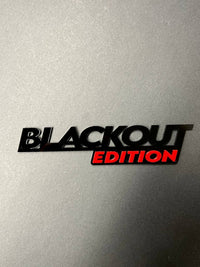 1pc BLACKOUT Black Edition Emblem Car Badges Badass 3D Sticker Decal Multicolor