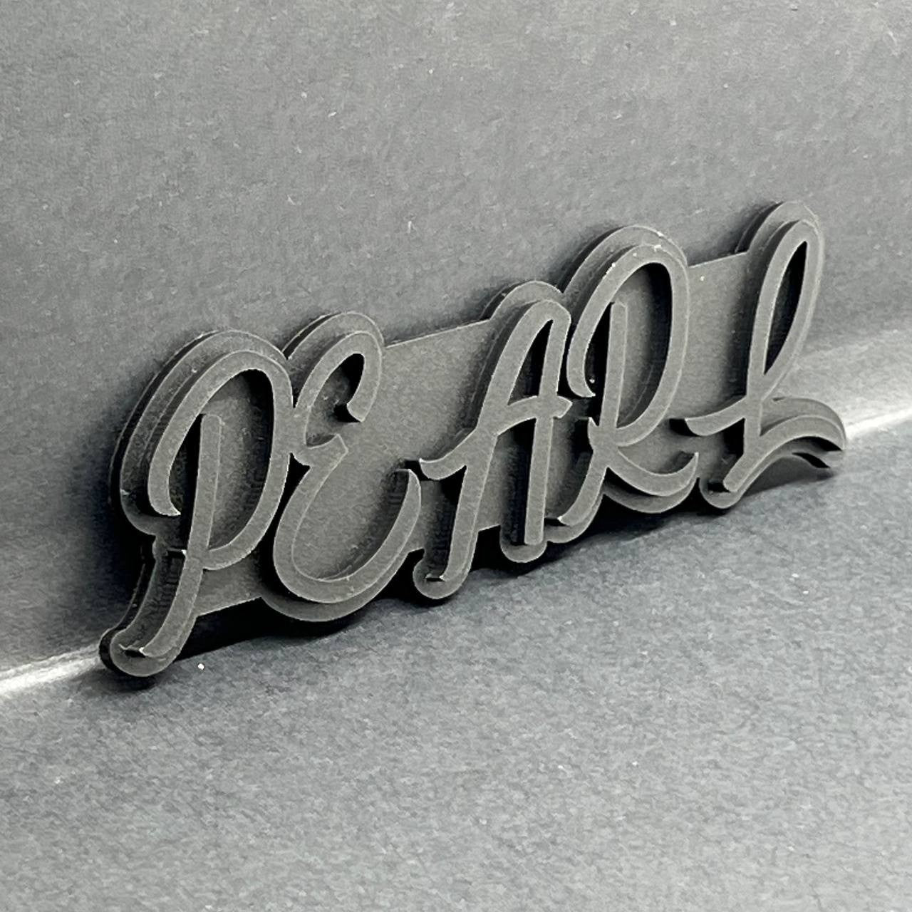 1x Pearl Emblem Custom Acrylic Multicolor Fender or Trunk Badge Decal for Cars