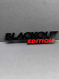 1pc BLACKOUT Black Edition Emblem Car Badges Badass 3D Sticker Decal Multicolor