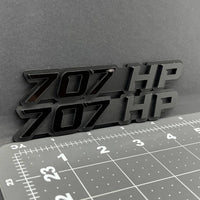 2PCS 707HP Emblems – 3D Acrylic Fender Engine Badge Pair for Car Truck SUV