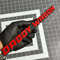 1PC DADDY WAGON Emblem – Durable 3D Multicolor Acrylic Truck & SUV Badge