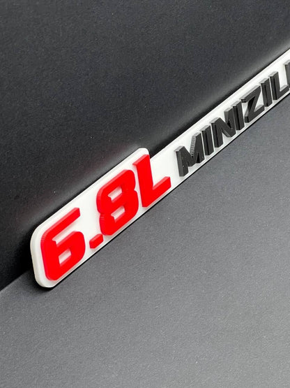6.8L EMBLEMS QTY 2 FENDER EXTERIOR 6.8L ENGINE BADGE PAIR 3D ACRYLIC DECAL