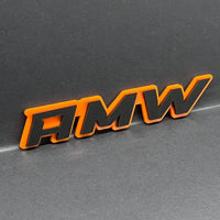 1PC AMW Logo Emblem – 3D Acrylic Multicolor Badge for Car, Truck, or SUV