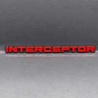 1PC INTERCEPTOR Emblem – Custom 3D Acrylic Multicolor Car & SUV Badge