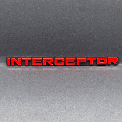 1PC INTERCEPTOR Emblem – Custom 3D Acrylic Multicolor Car & SUV Badge