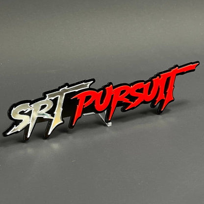 1PC SRT PURSUIT 3D Acrylic Badge – Car Truck Fender Tailgate Trunk Sticker Decal