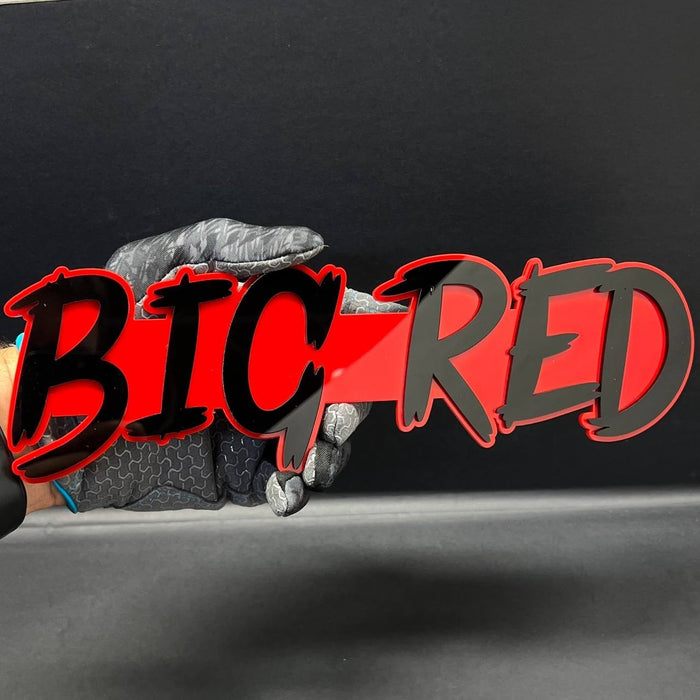 1PC BIG RED Emblem Multicolor Custom Badge Sticker for Car SUV TRUCK