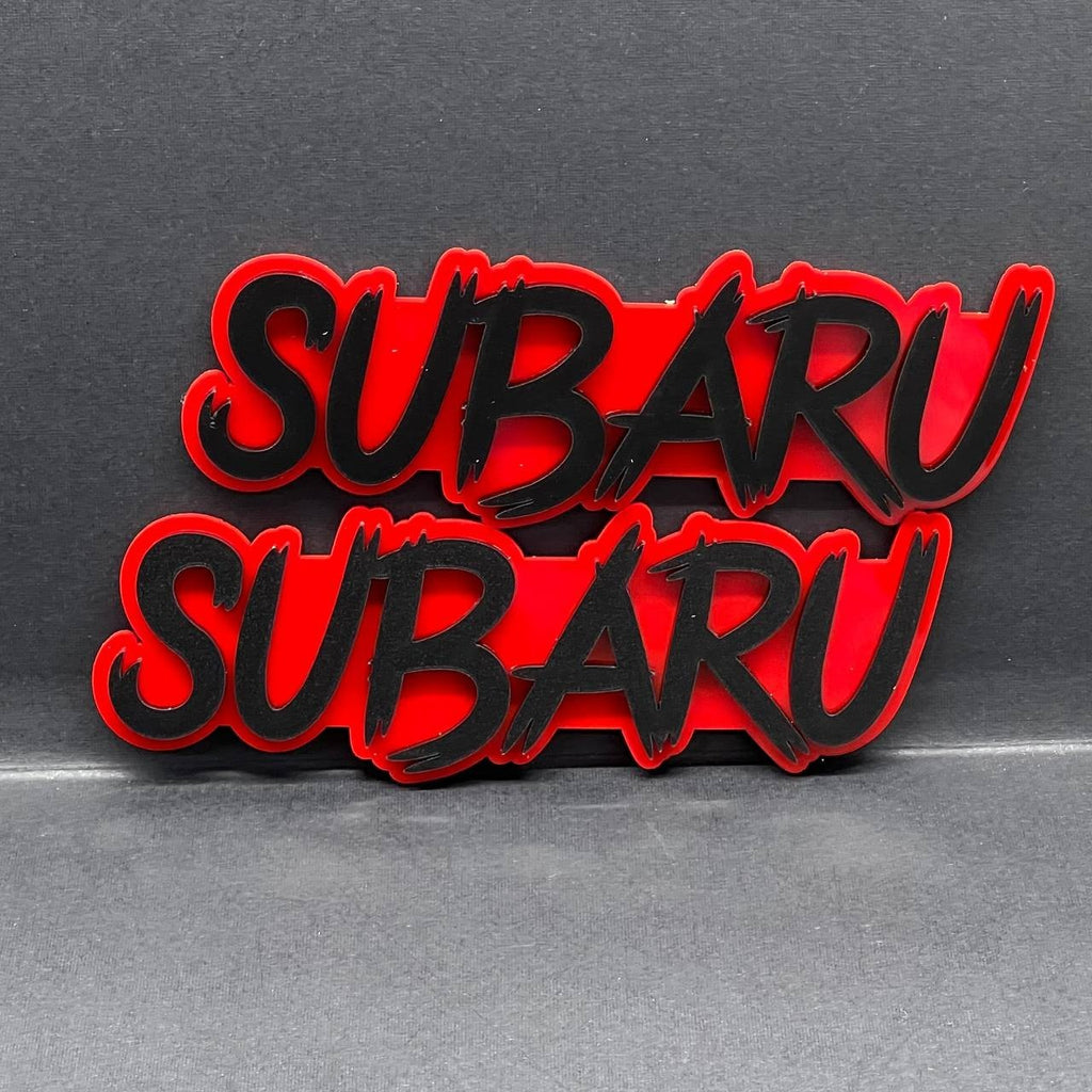 1PC Subaru Emblem – 3D Multicolor Acrylic Car Badge Decal for Fender & Trunk