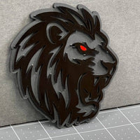 1pcs LION Multicolor 3D Acrylic Emblem – Custom Car, Truck & SUV Exterior Badge