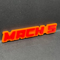 1PCS MACH 5 Emblem – 3D Multicolor Acrylic Car, Truck & SUV Badge Decal