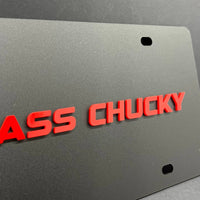 BAD ASS Black License plate Personalized Acrylic 12x6 License Plate