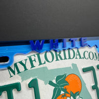 WHITE LIGHTING License Plate Frame Cover – Car Tag Frame for Truck SUV Car