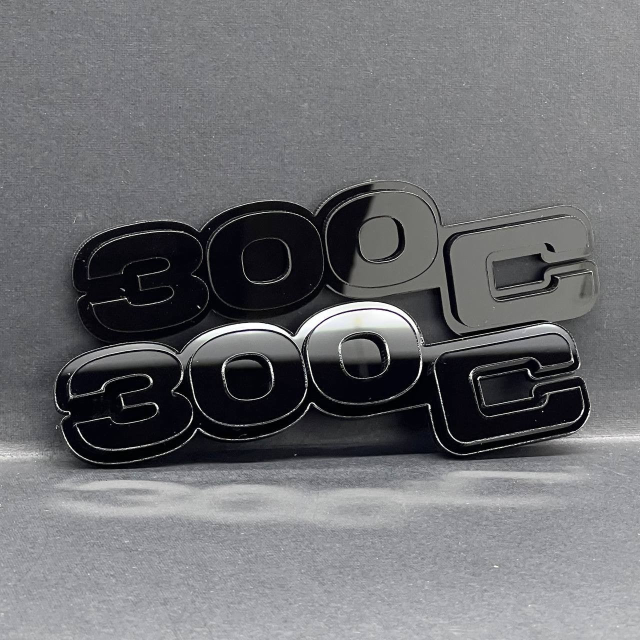 2PC Chrysler 300C Emblem Badges – 3D Exterior Fender Decals for Cars