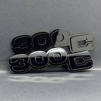 2PC Chrysler 300C Emblem Badges – 3D Exterior Fender Decals for Cars
