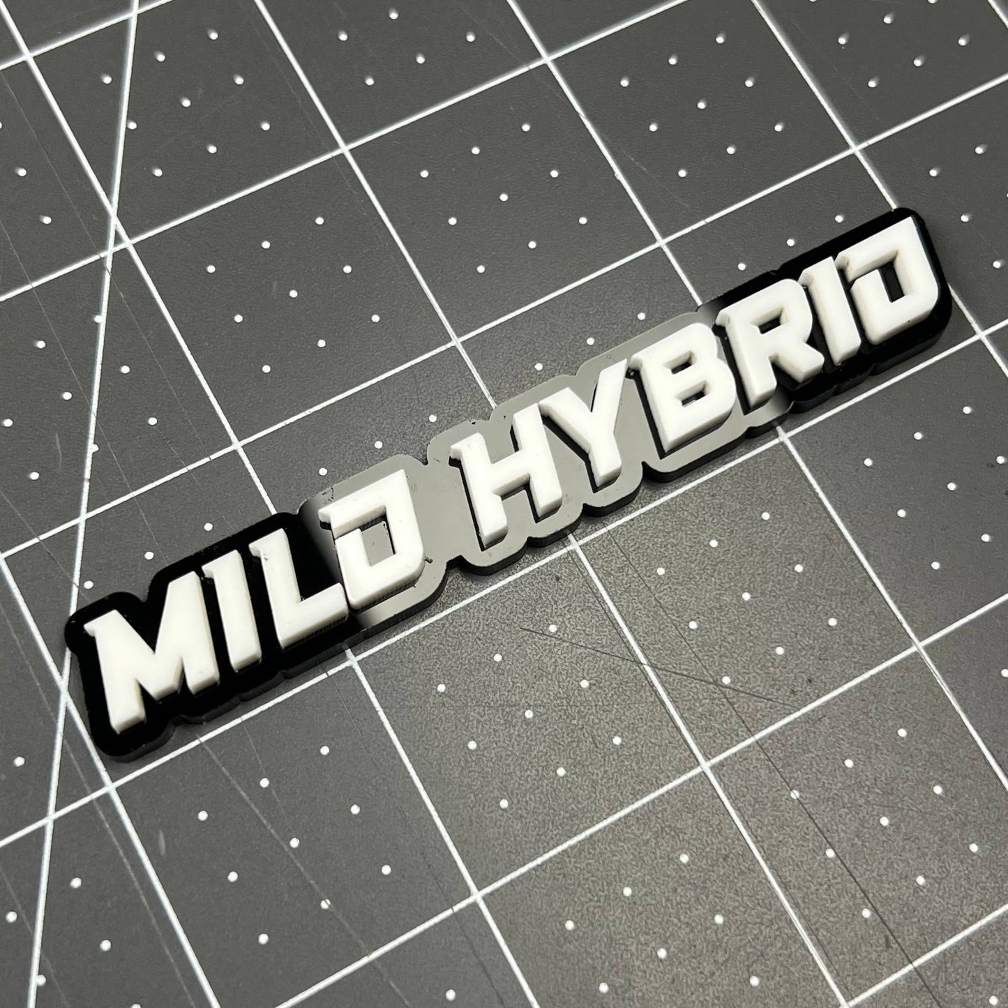 1PC MILD HYBRID Emblem Badge – 3D Acrylic Sticker Decal Car Truck SUV