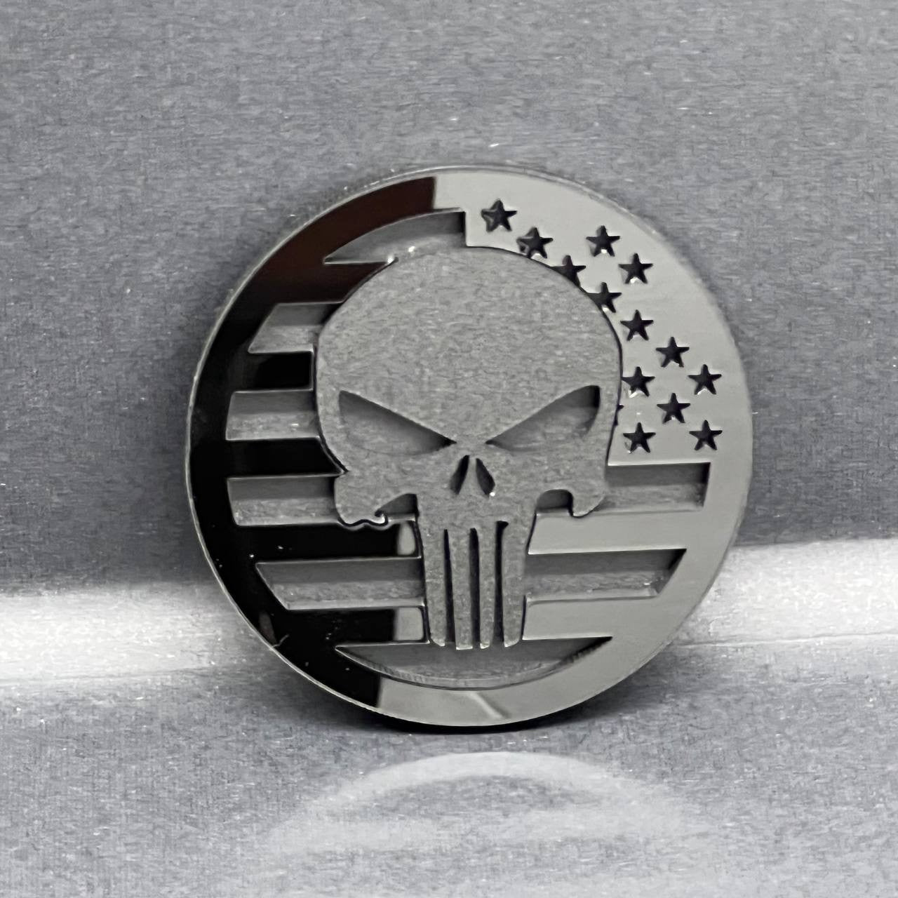 2PCS 18-24 WRANGLER GLADIATOR JL PUNISHER FENDER EMBLEM BADGE FENDER