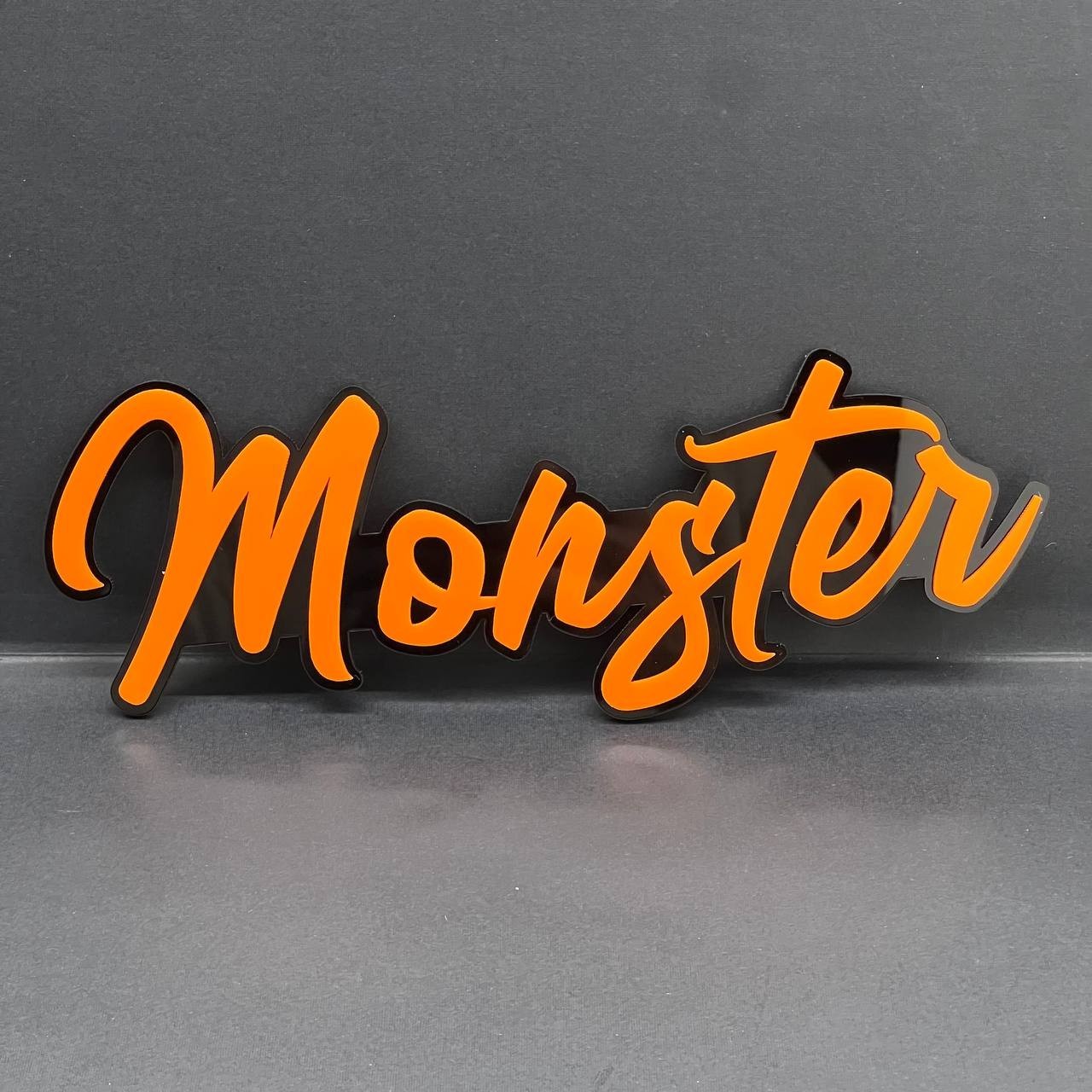 1pcs MONSTER 3D Emblem – Custom Fender or Tailgate Badge for Car, SUV, or Truck