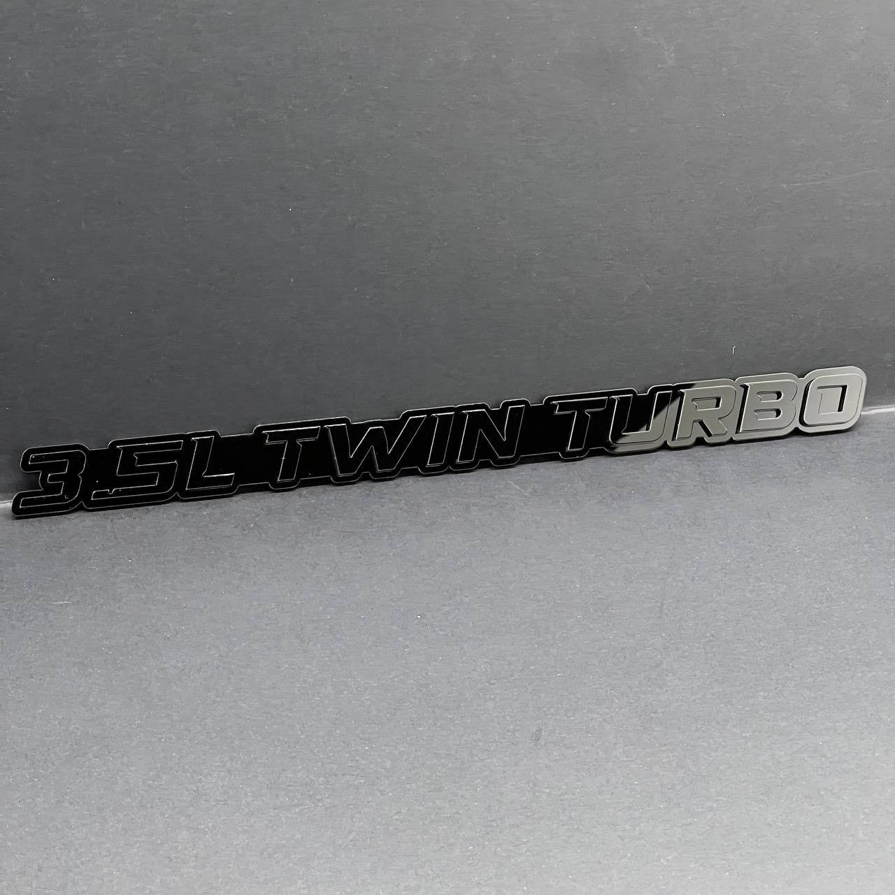 1PCS 3.5L TWIN TURBO Emblems Multicolor 3D Side Fender Badges for Cars & Trucks