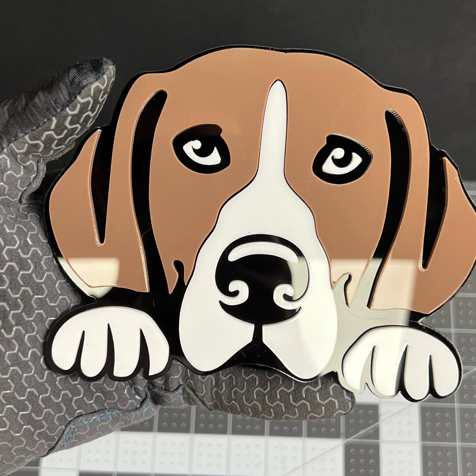 1PCS BEAGLE Emblem – Durable 3D Multicolor Acrylic Dog Lover Car Badge