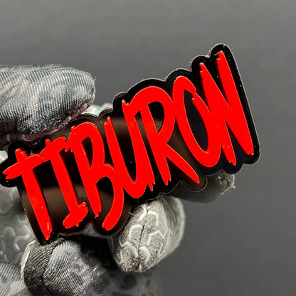 1PC TIBURON 3D Emblem – Custom Fender or Tailgate Badge for Car, Hyundai