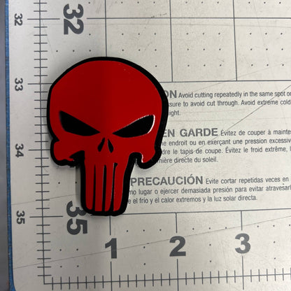 2PCS Punisher Emblems – Custom 3D Acrylic Fender Badges for Jeep 18–24 JL Models