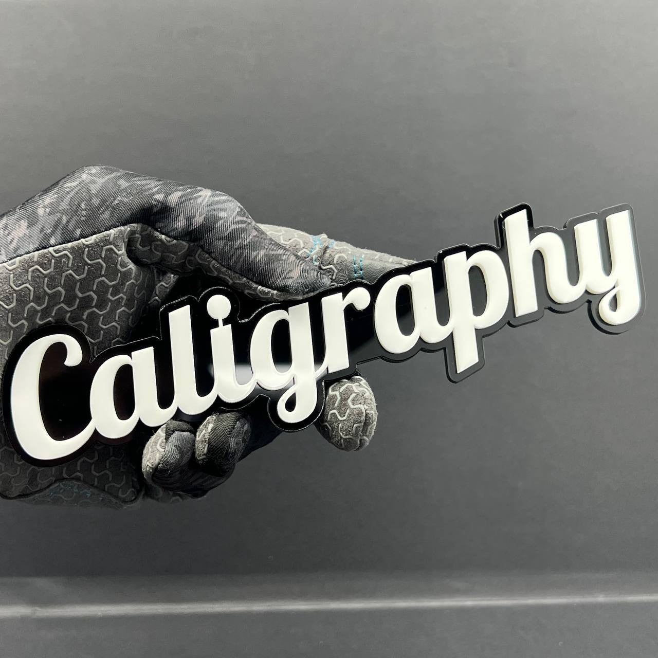 1PC CALIGRAPHY 3D Emblem – Multicolor Acrylic Tailgate & Fender Car Badge