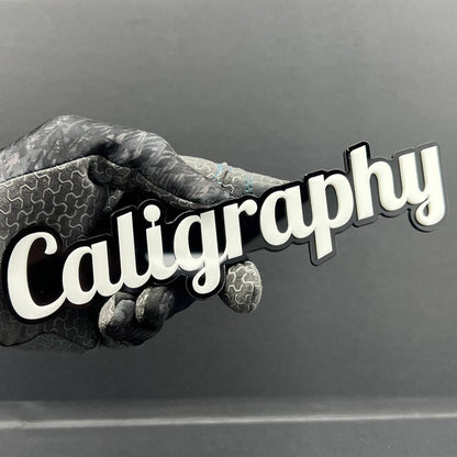 1PC CALIGRAPHY 3D Emblem – Multicolor Acrylic Tailgate & Fender Car Badge