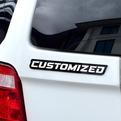 Custom Car Emblem Badge MULTI COLOR Customized Text Names