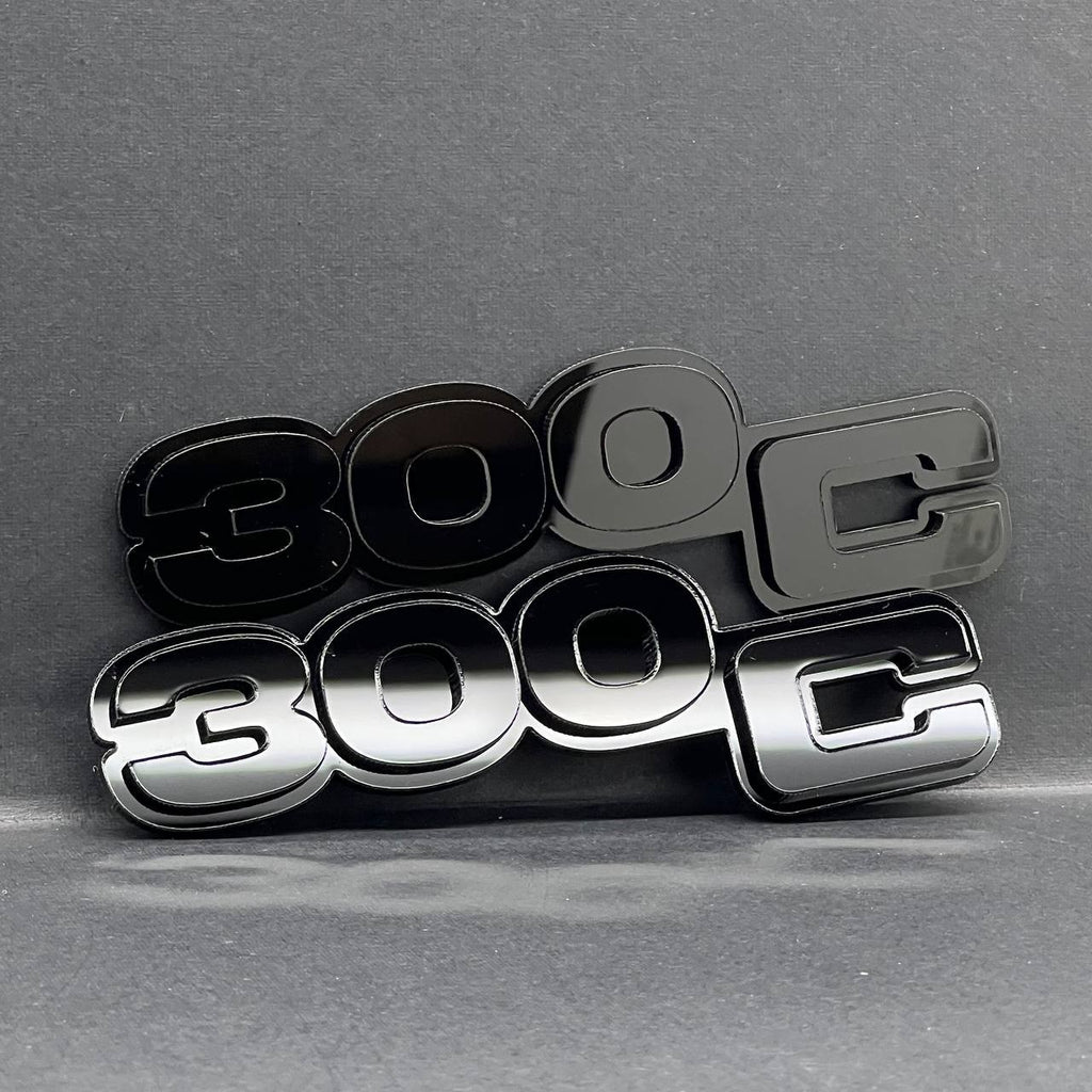 2PC Chrysler 300C Emblem Badges – 3D Exterior Fender Decals for Cars