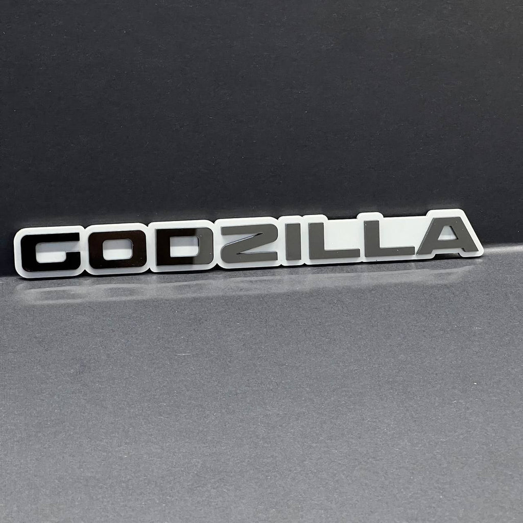 1PC GODZILLA 3D Lettering Emblem – Exterior Badge Decal for Trunk Fender or Door