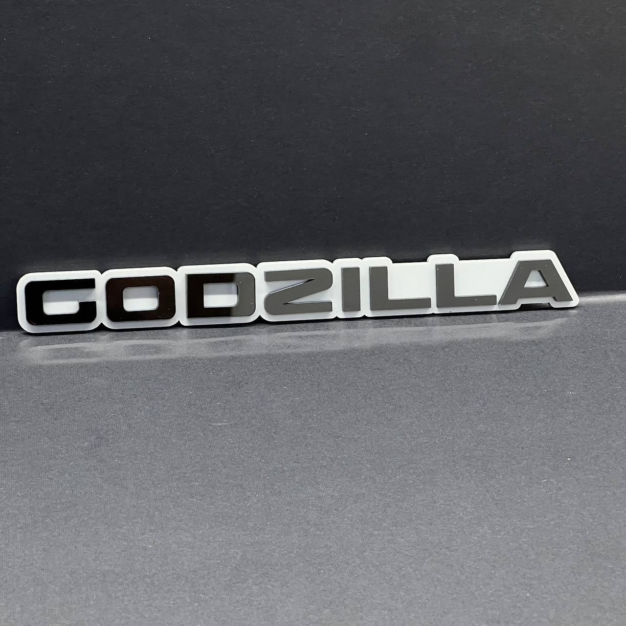 1PC GODZILLA 3D Lettering Emblem – Exterior Badge Decal for Trunk Fender or Door