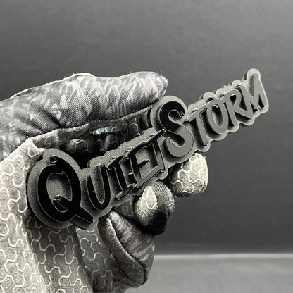 1x Quiet Storm Multicolor 3D Car Badge Easy Install Acrylic Fender & Trunk Decal