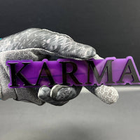 1PC KARMA Emblem – Acrylic Tailgate or Fender Badge for Car, SUV, Truck