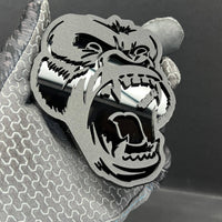 2PCS Gorilla Emblems – Durable Angry 3D Acrylic Fender Badges for Vehicles