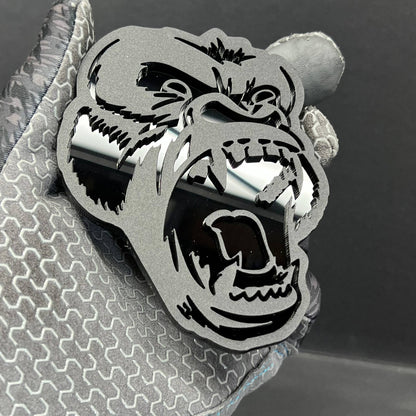 2PCS Gorilla Emblems – Durable Angry 3D Acrylic Fender Badges for Vehicles