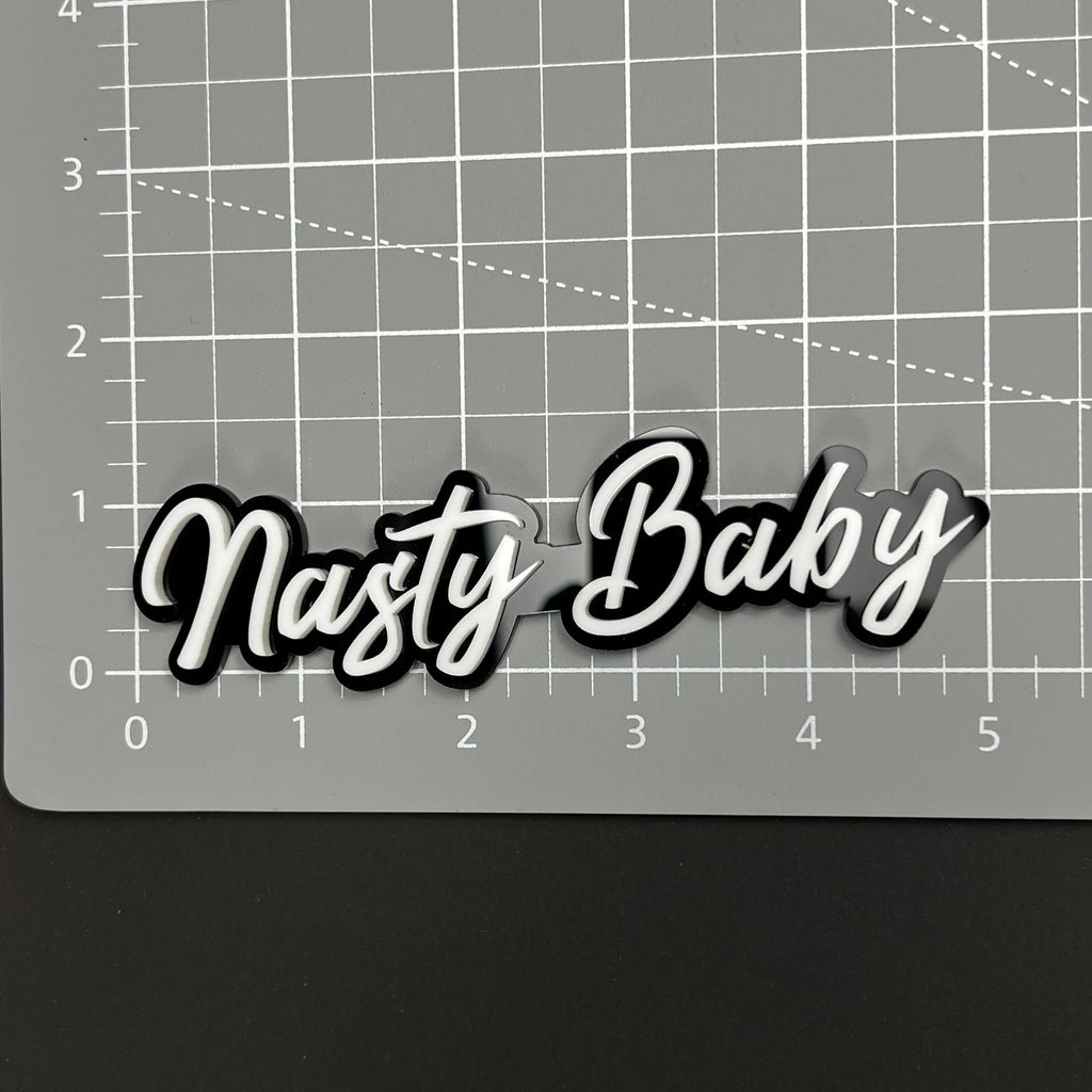 1PC NASTY BABY 3D Badge – Acrylic Fender Tailgate Trunk Car Truck Sticker Decal