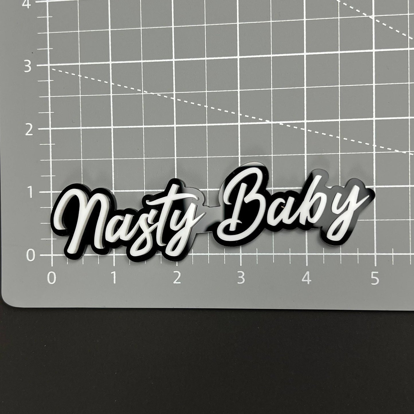 1PC NASTY BABY 3D Badge – Acrylic Fender Tailgate Trunk Car Truck Sticker Decal
