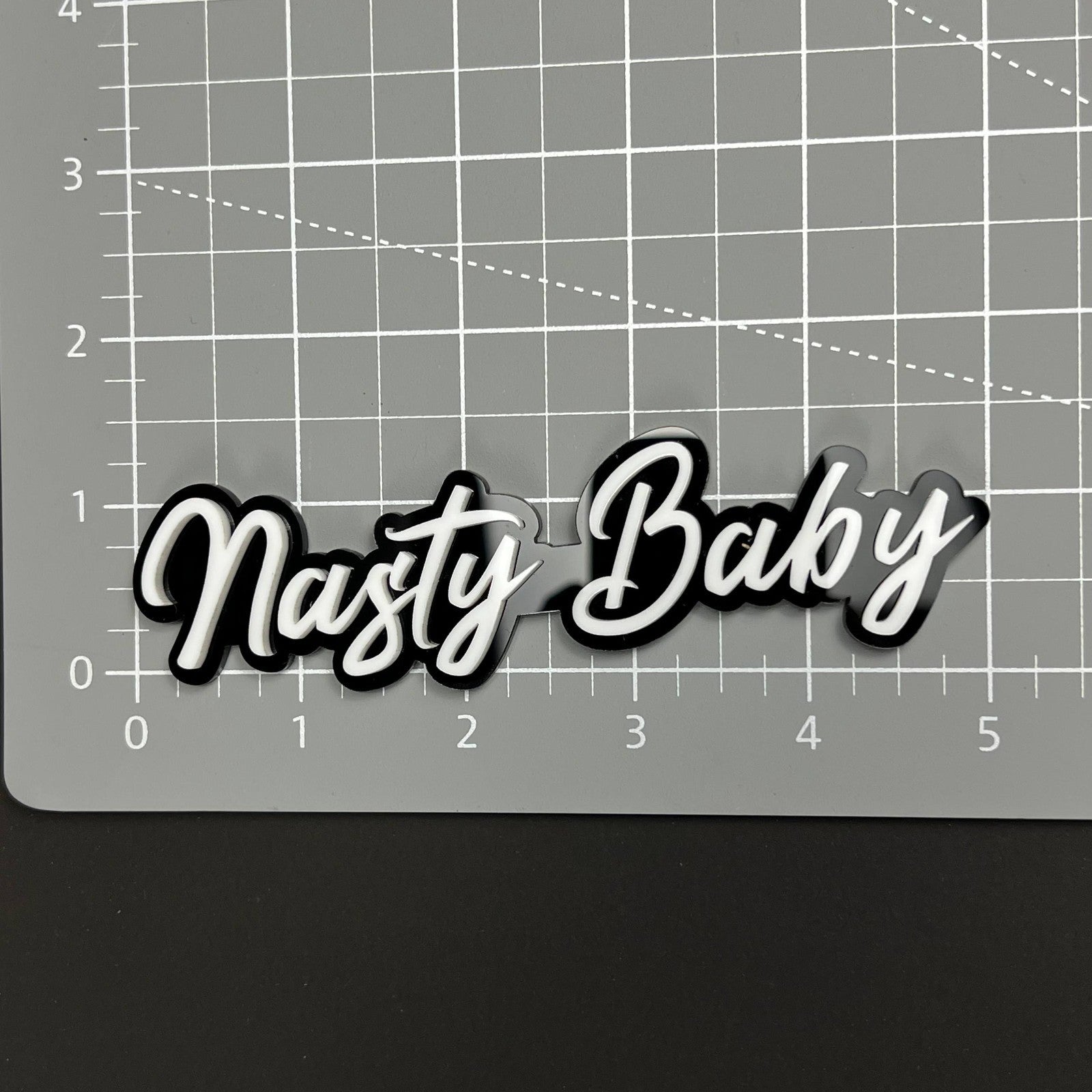1PC NASTY BABY 3D Badge – Acrylic Fender Tailgate Trunk Car Truck Sticker Decal