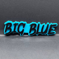 1pc BIG BLUE Multicolor 3D Car Emblem – Durable Acrylic Fender & Tailgate Decal
