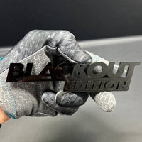 1x BLACKOUT Black Black Edition Emblem Car Badges 3D Sticker Decal Multicolor