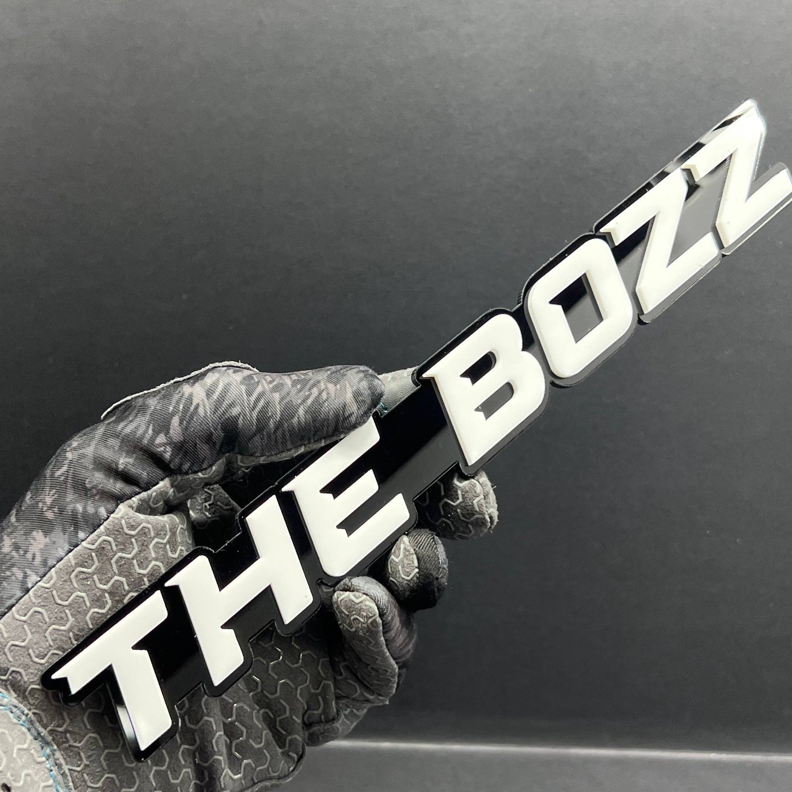1PC THE BOZZ Badge – Custom 3D Multicolor Acrylic Car Fender & Tailgate Sticker