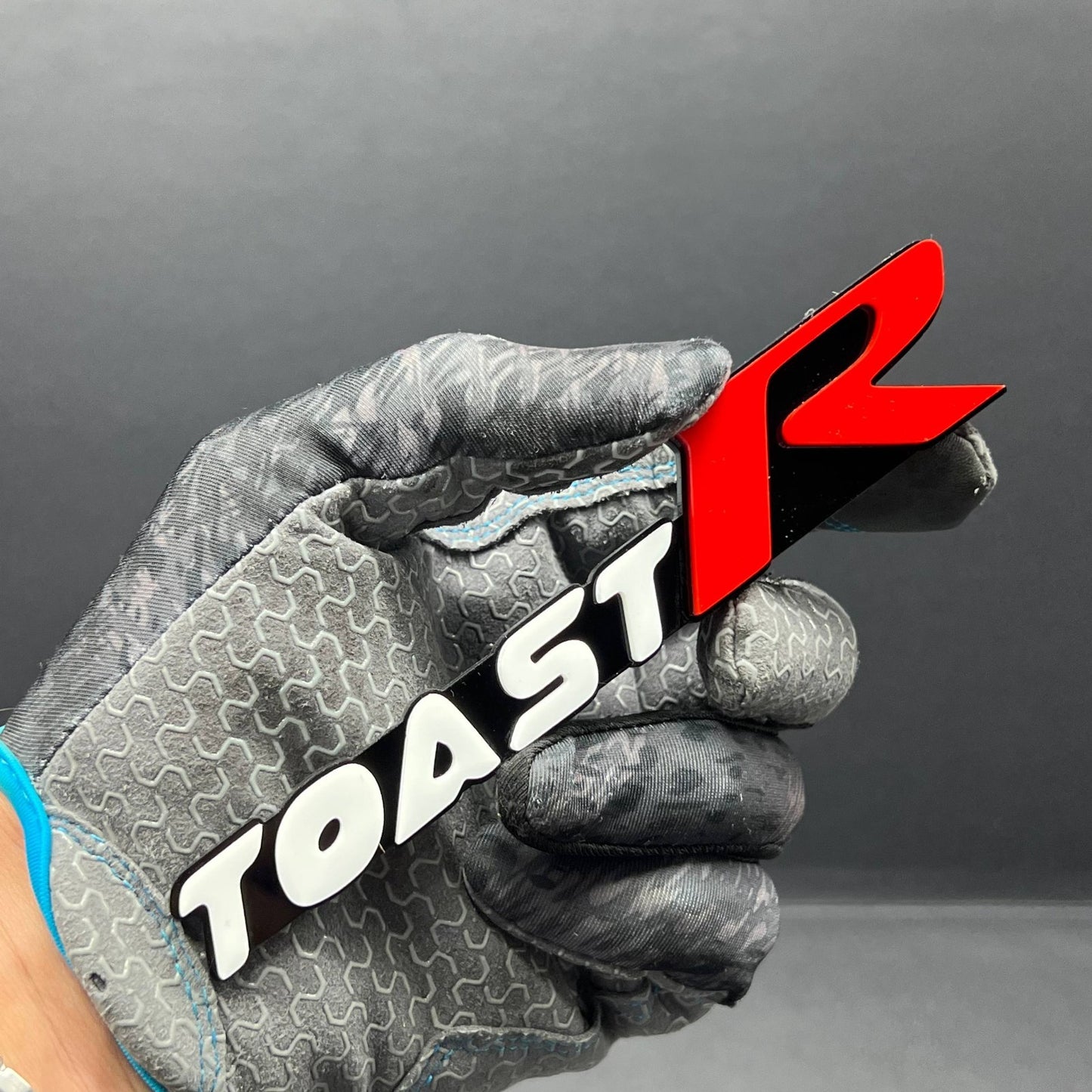 TOAST R 3D Emblem – Custom Multicolor Acrylic Car Exterior Badge (1PC)