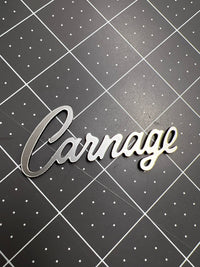 1PC CARNAGE Emblem – 3D Multicolor Acrylic Car & Truck Exterior Badge