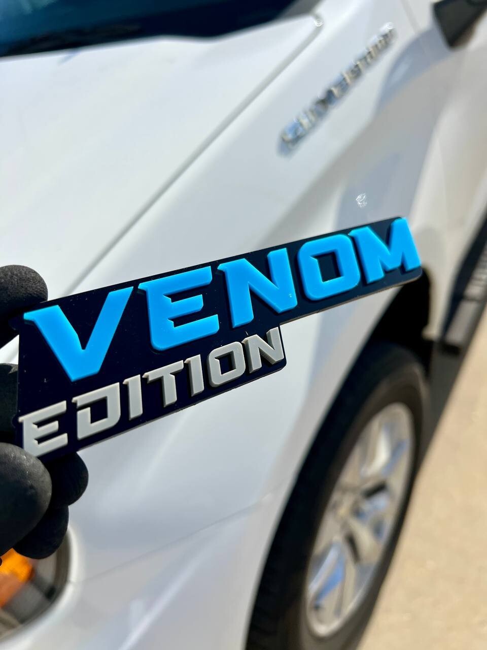 1pcs Venom Edition Emblem Car Badges Badass 3D Sticker Decal Multicolor