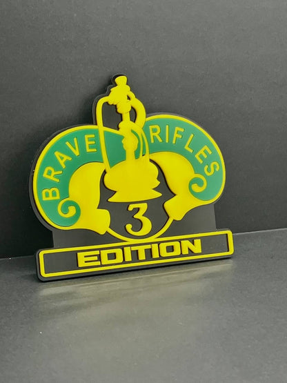 Custom LOGO company Emblem – Acrylic Car Badge w/ Your Text MULTICOLOR