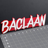 1PC BACLAAN Emblem – 3D Multicolor Acrylic Car Badge Decal for Truck SUV Auto