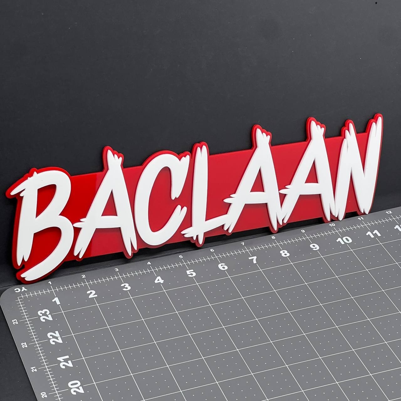 1PC BACLAAN Emblem – 3D Multicolor Acrylic Car Badge Decal for Truck SUV Auto